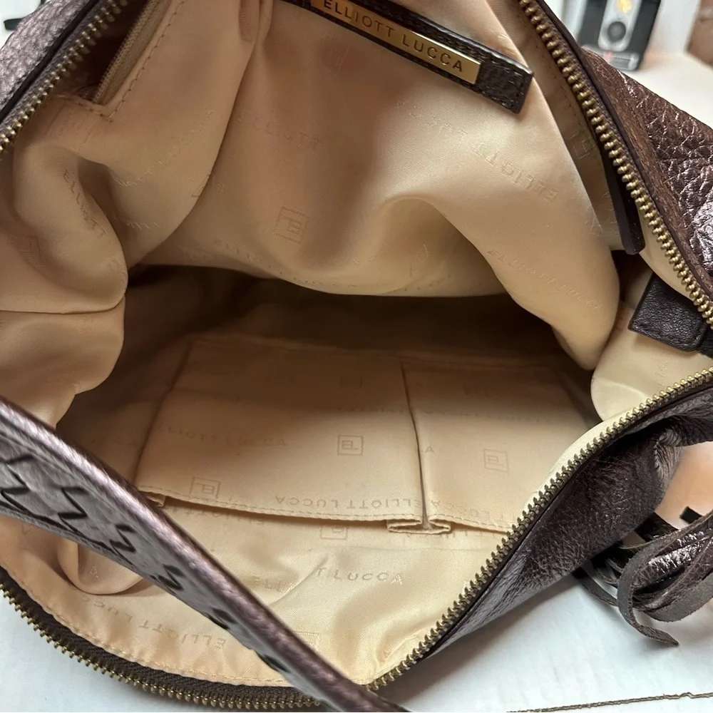 Vintage Y2K Elliott LuccaLeather Hobo Bag SoftPebbled Leather Everyday Shoulder